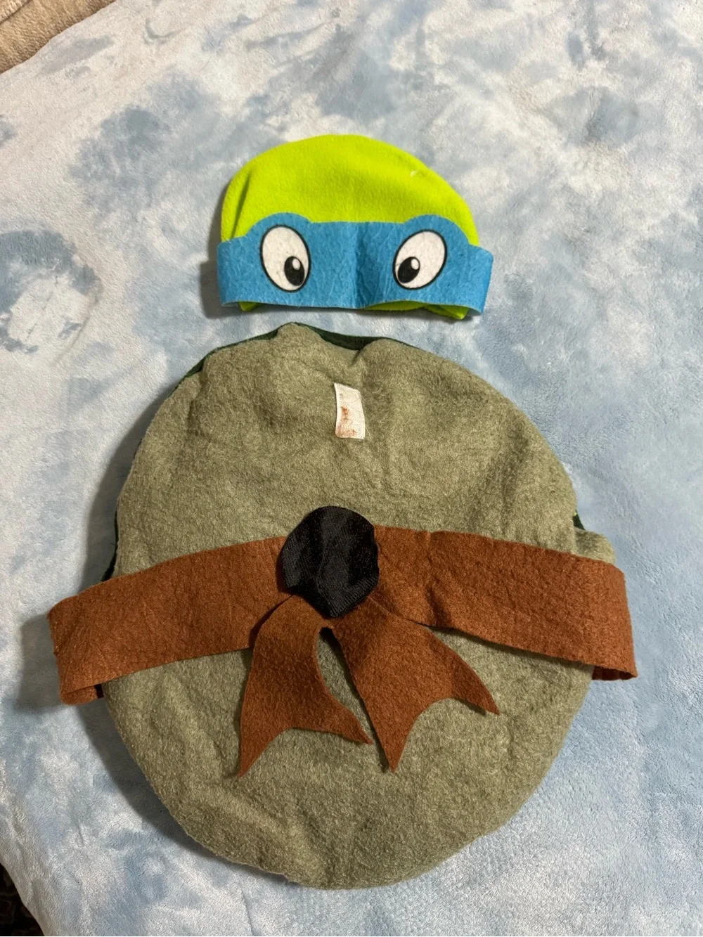 Kids Green Ninja Turtle Costume Set with Blue Mask
